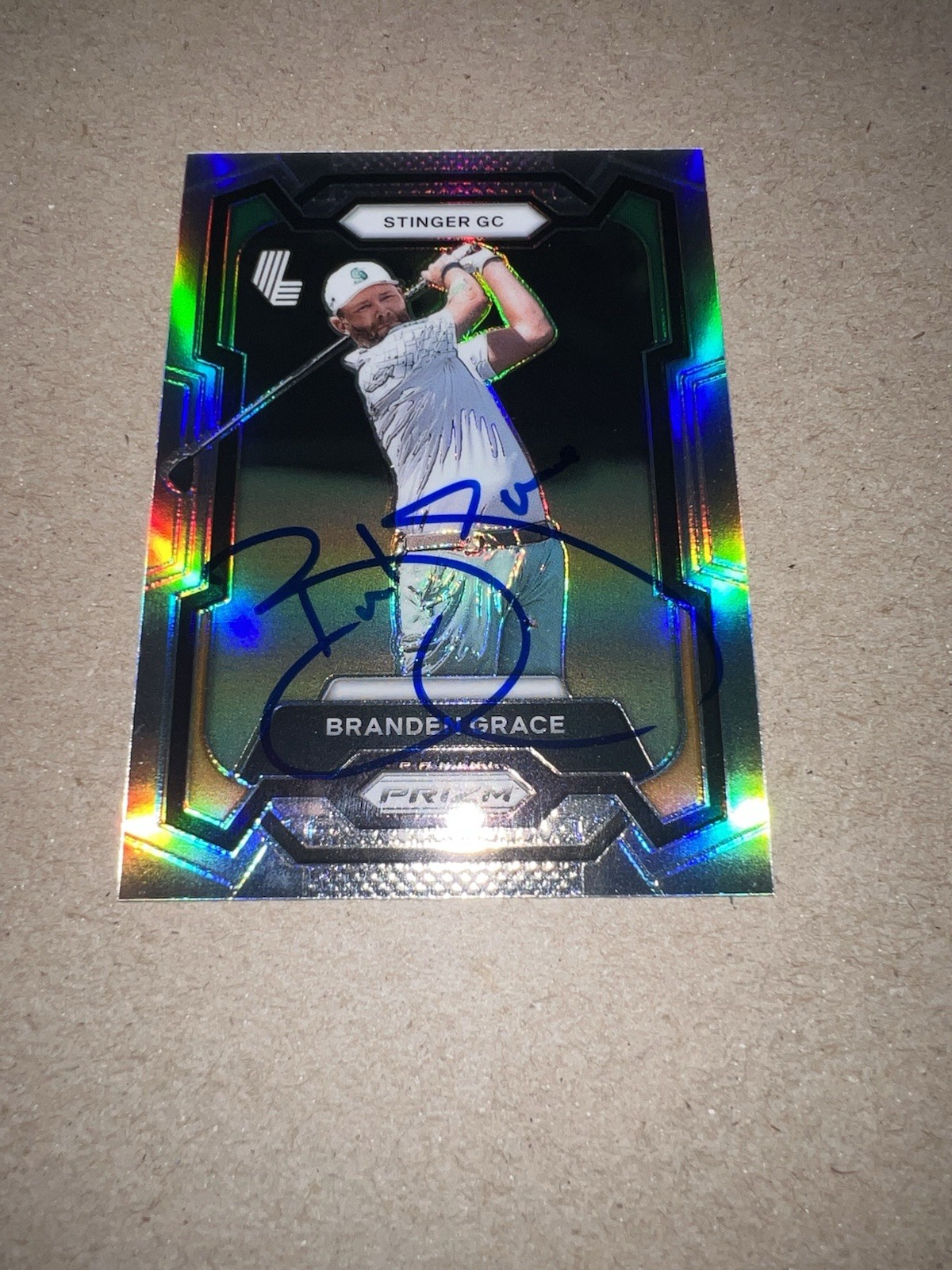 Branden Grace Signed 2024 Panini Prizm Silver Trading Card (26) LIV Golf Stinger