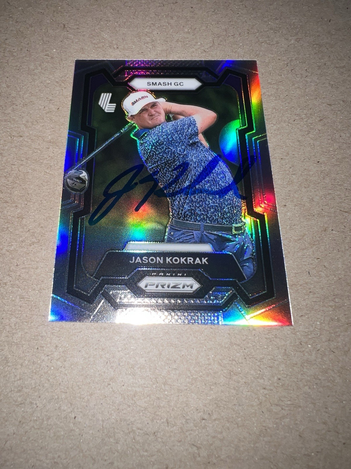 Jason Kokrak Signed 2024 Panini Prizm Silver Trading Card (51) LIV Golf Smash GC
