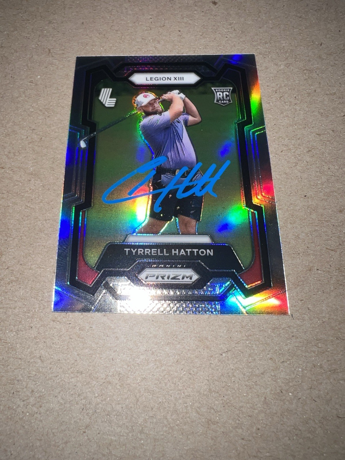 Tyrrell Hatton Signed 2024 Panini Prizm Silver Trading Card (34) LIV Golf Legion