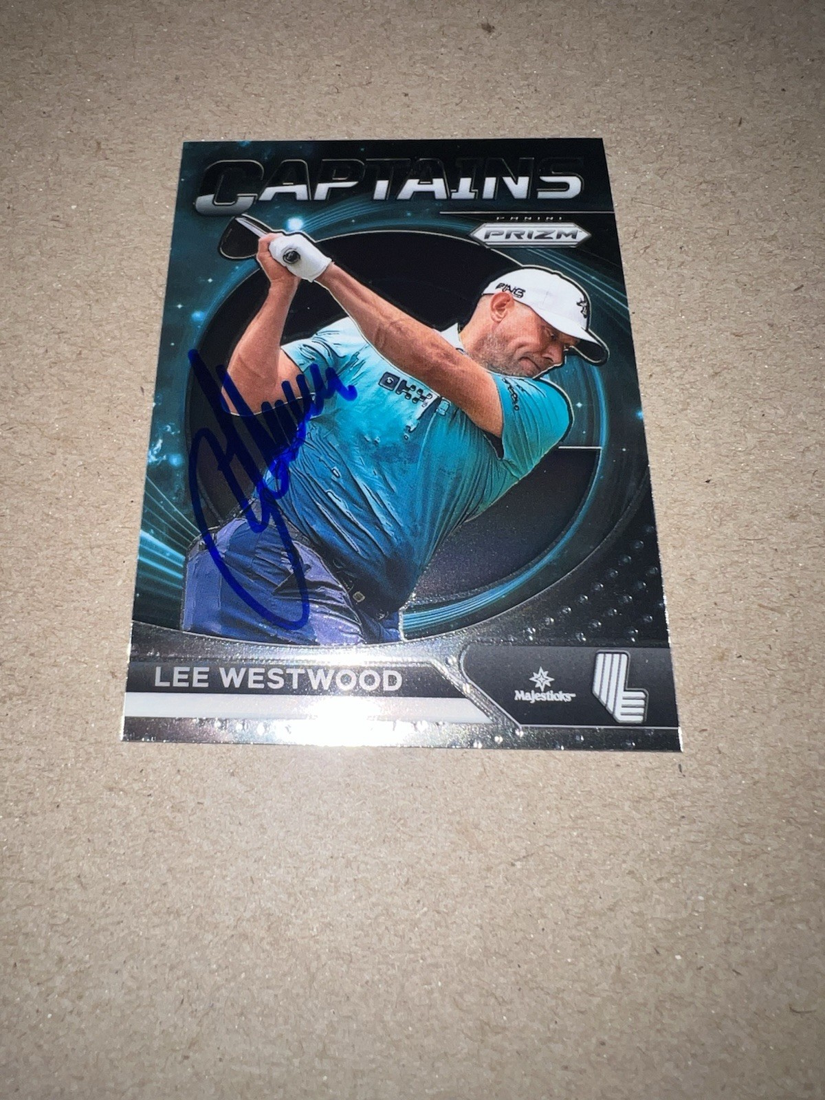 Lee Westwood Signed 2024 Panini Prizm Captains Trading Card (83) LIV Golf