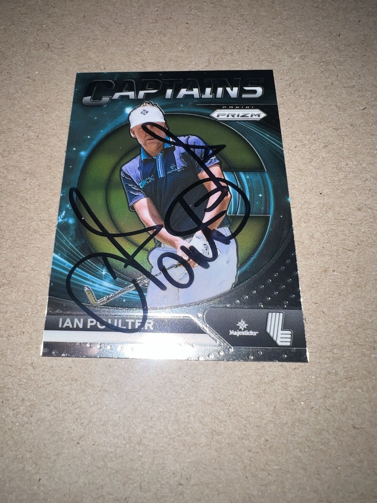Ian Poulter Signed 2024 Panini Prizm Captains Trading Card (73) LIV Golf