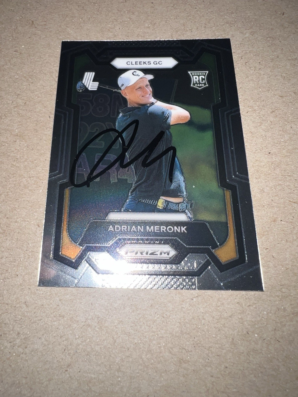 Adrian Meronk Signed 2024 Panini Prizm Trading Card (41) LIV Golf Cleeks GC