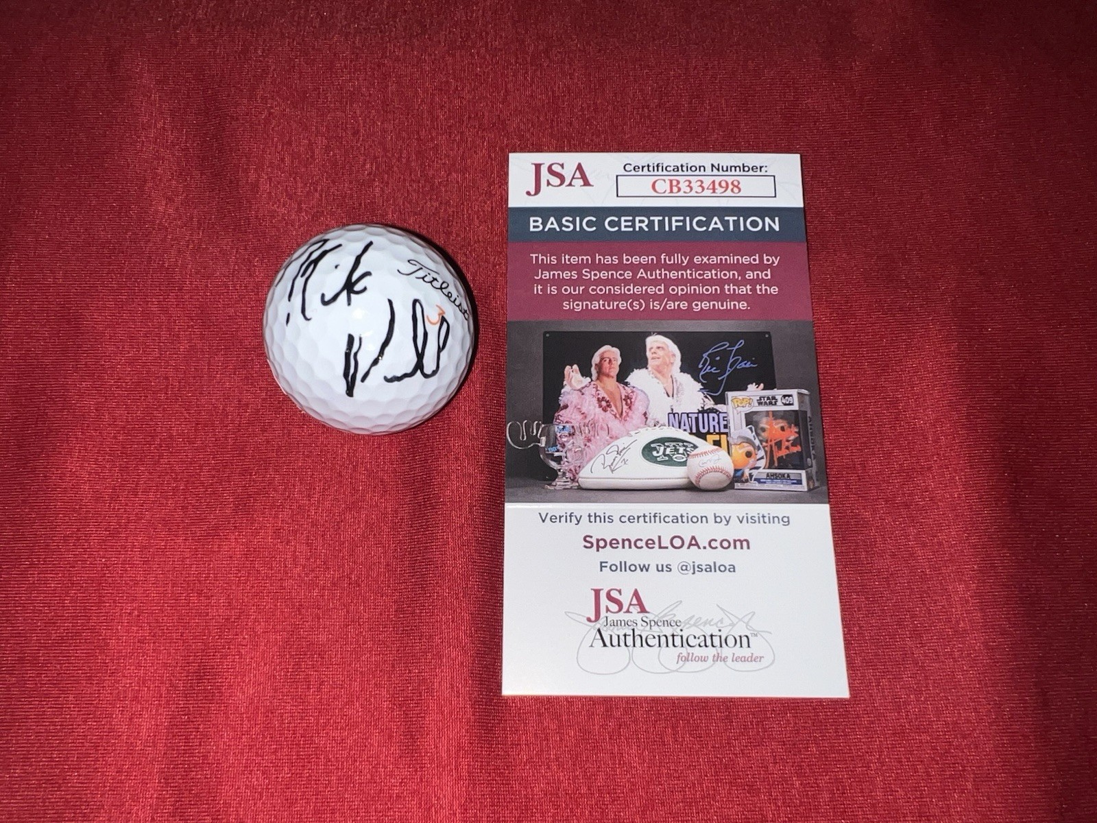 Nick Dunlap Signed Official Titleist Golf Ball PGA Champion JSA Cert #2