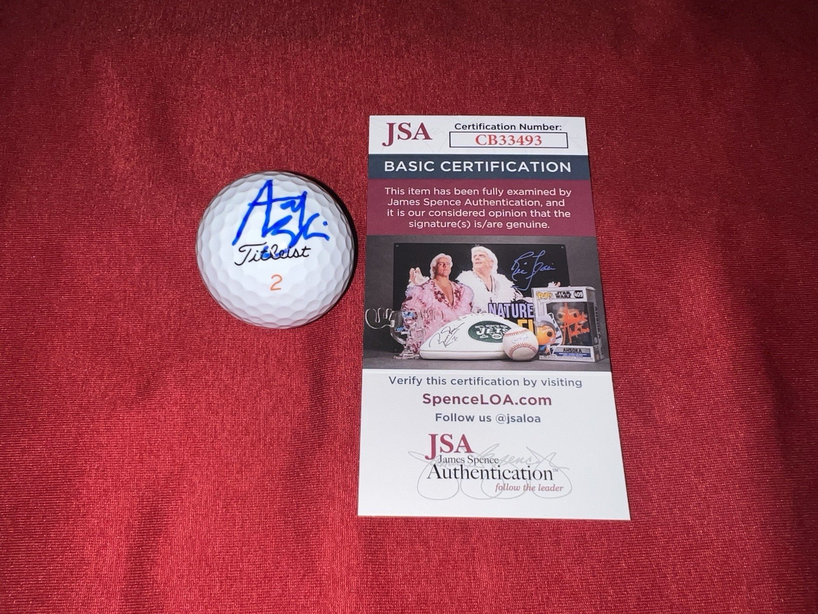 Akshay Bhatia Signed Official Titleist Golf Ball PGA Champion JSA Cert #3