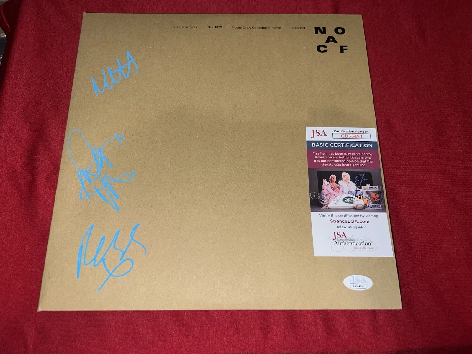The 1975 Band Signed Notes On A Conditional Form Vinyl Album Matt, Ross JSA