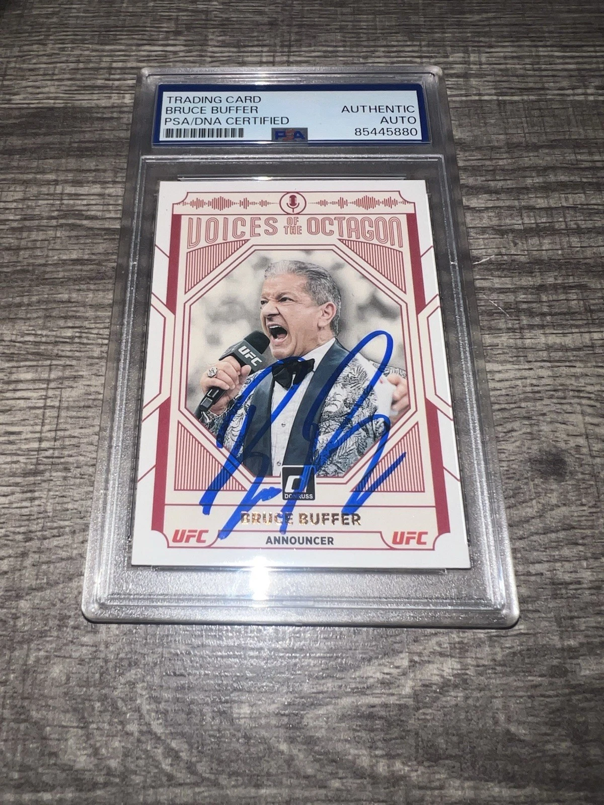 Bruce Buffer Signed 2022 Donruss Trading Card #221 VOTO Legend PSA/DNA #2