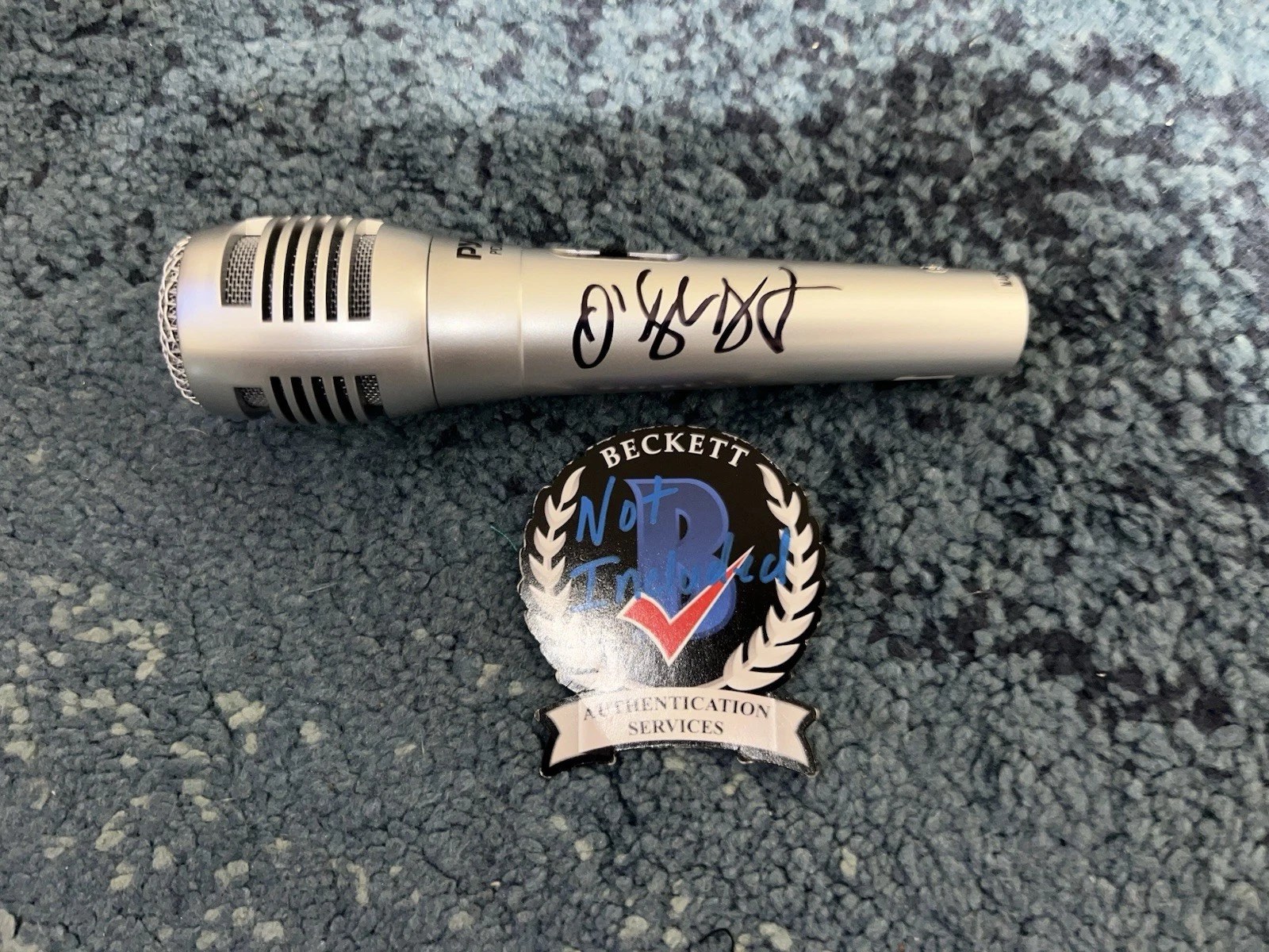 O'Shea Jackson Jr Signed Microphone Straight Outta Compton Superstar Beckett