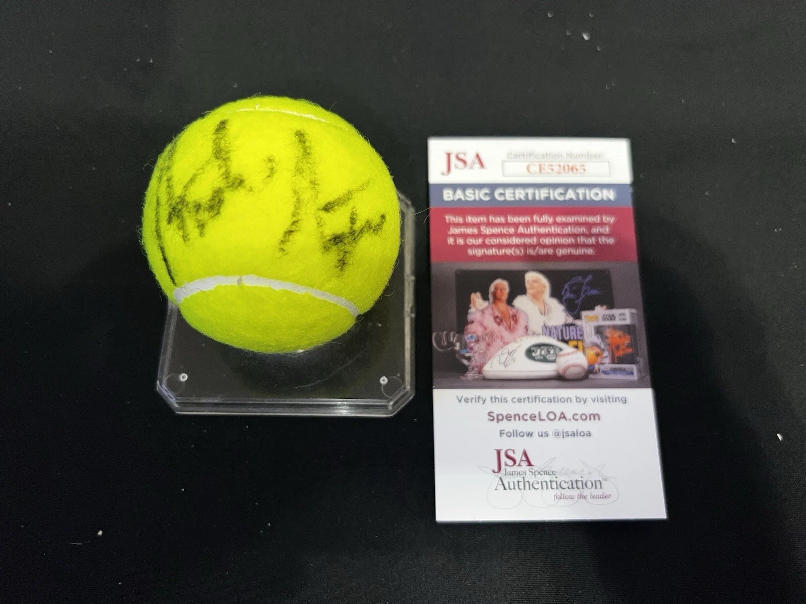 ANDRE AGASSI SIGNED OFFICIAL WIMBLEDON TENNIS BALL LEGEND GRAND SLAM JSA AUTH COLLECTIBLE MEMORABILIA