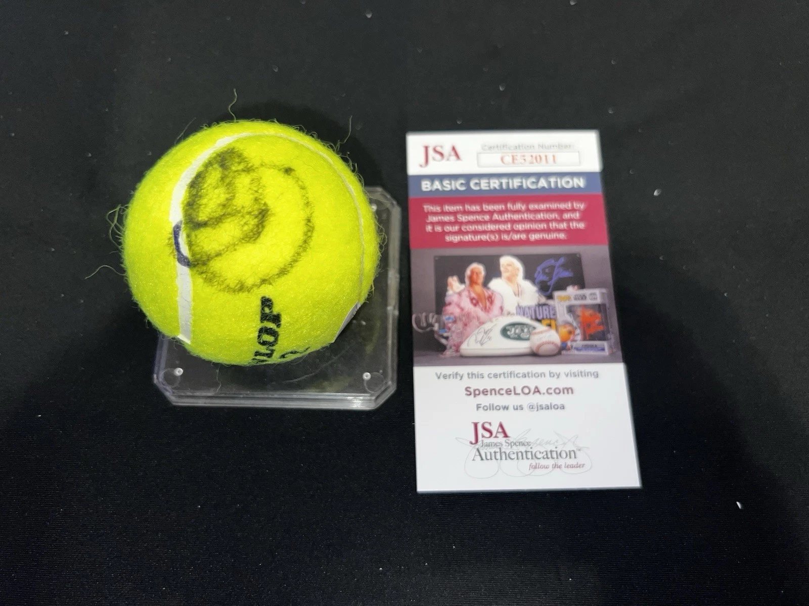 Novak Djokovic Signed Official Australian Open Tennis Ball Legend JSA Auth #2