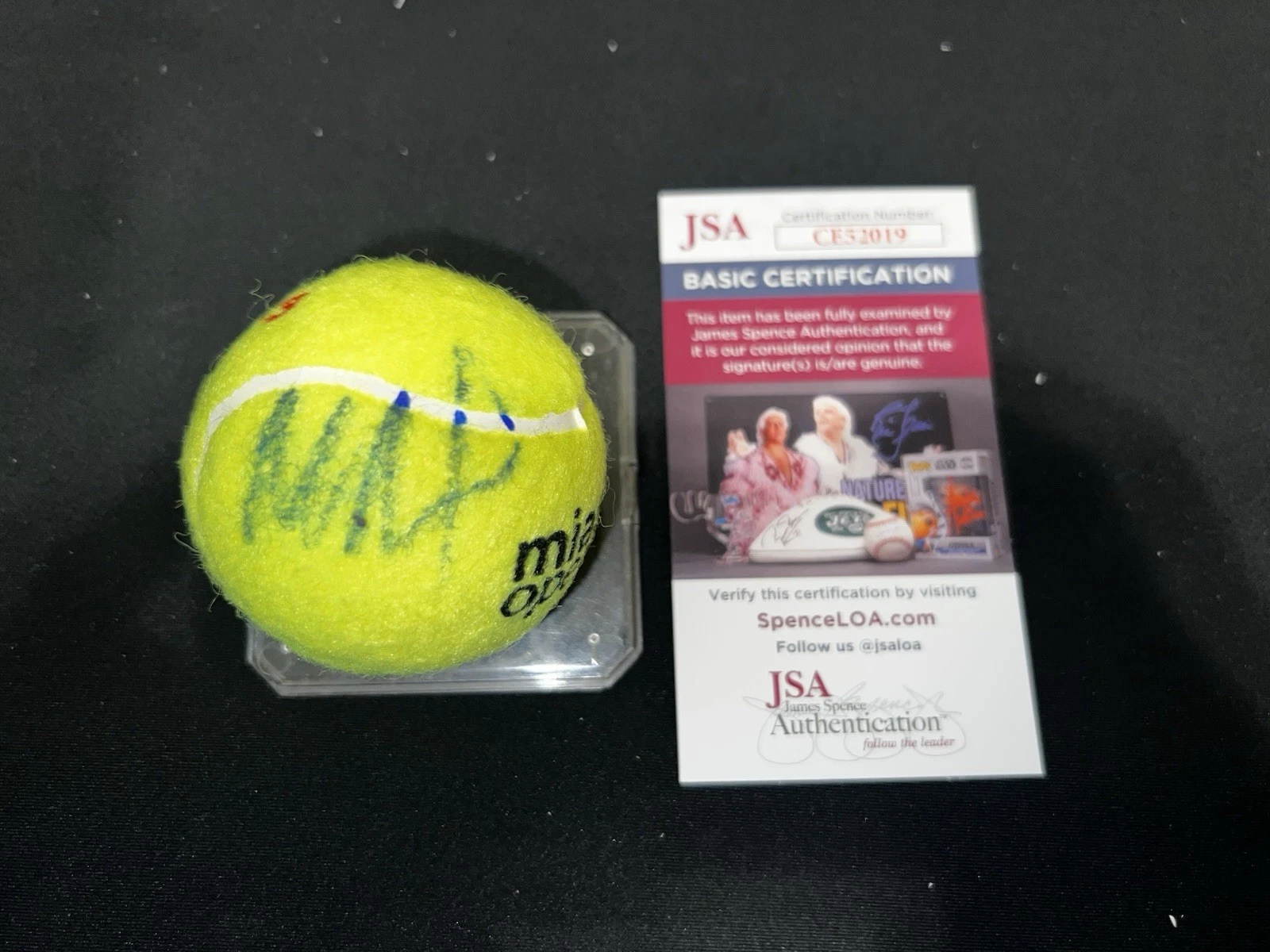 Mirra Andreeva Signed Official Wilson 2025 Miami Open Tennis Ball Champ JSA Auth