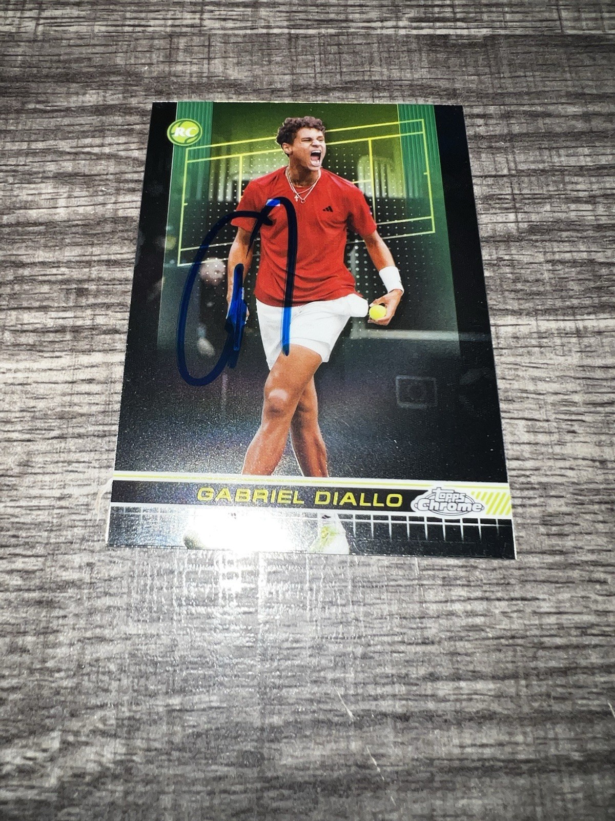 Gabriel Diallo Signed 2024 Topps Chrome Trading Card 1st Tennis Superstar