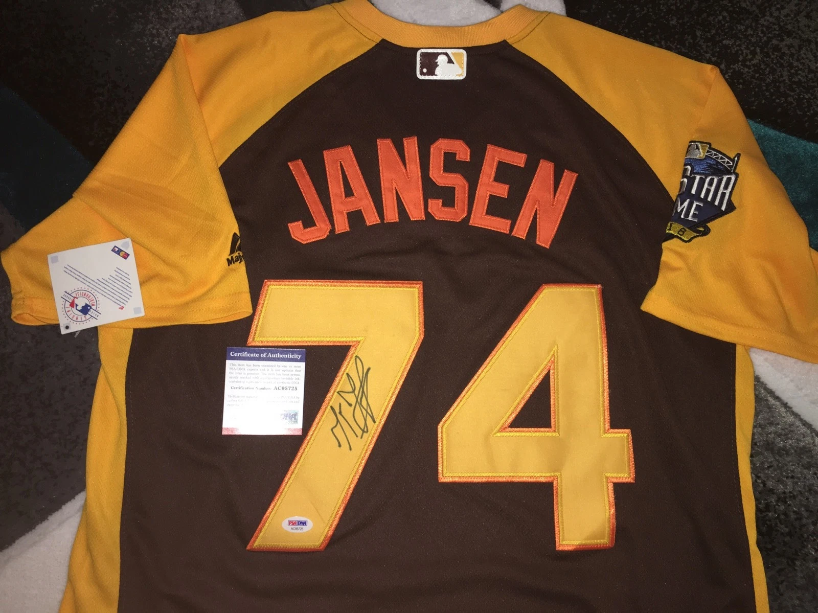 Kenley Jansen Signed 2016 All Star Jersey Los Angeles Dodgers WBC Star PSA