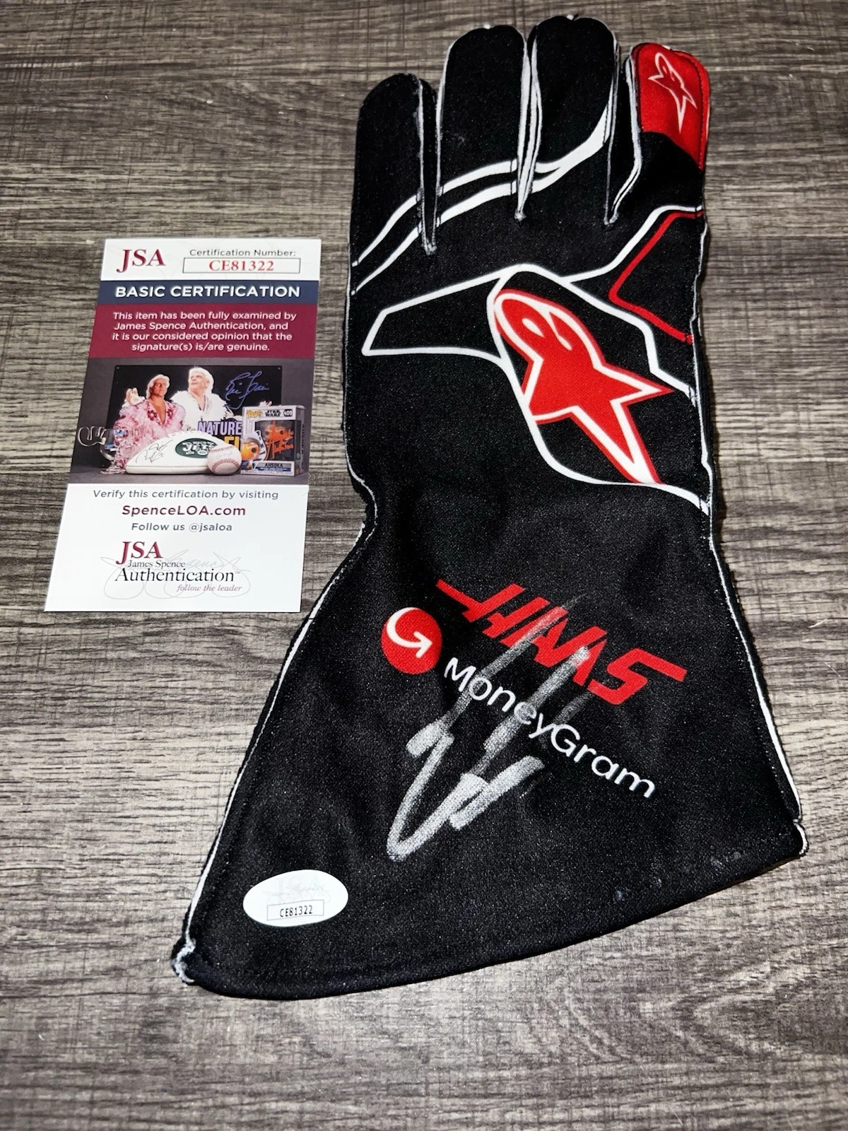 Esteban Ocon Signed Haas Racing Race Glove Formula 1 Star JSA Auth #4