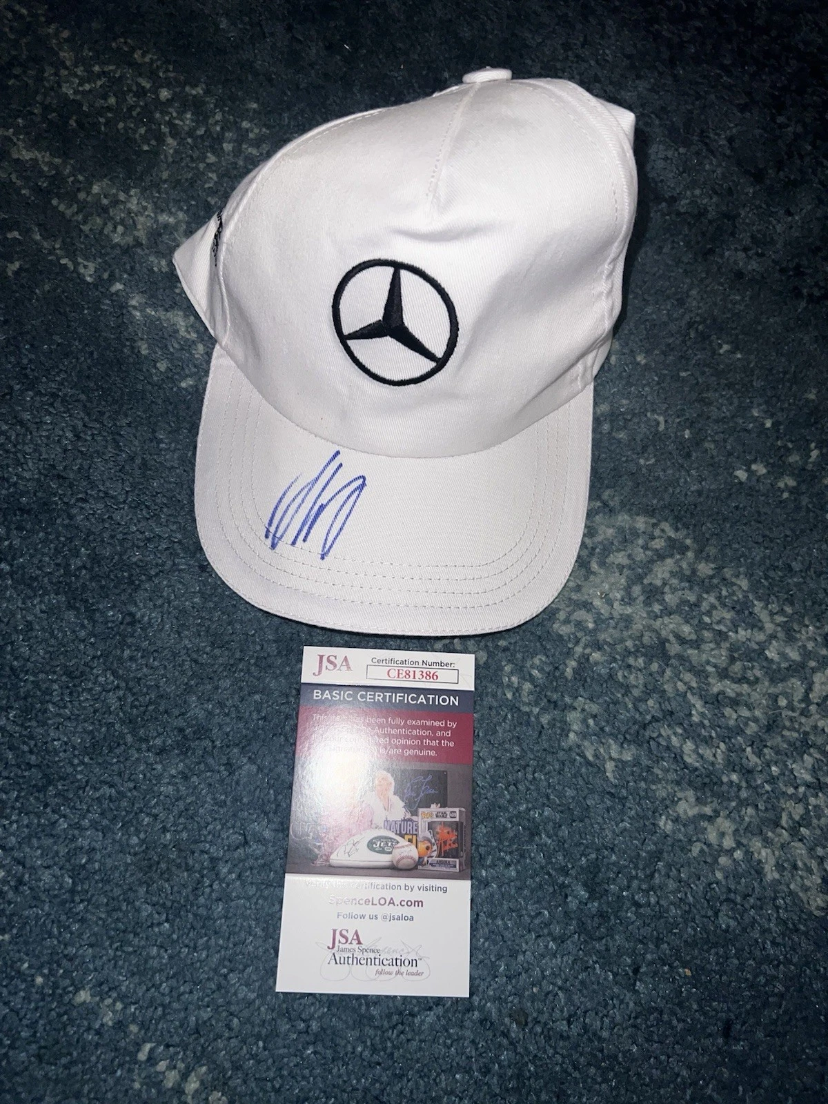 Andrea Kimi Antonelli Signed Formula 1 Mercedes Racing Hat #12 JSA Auth #6