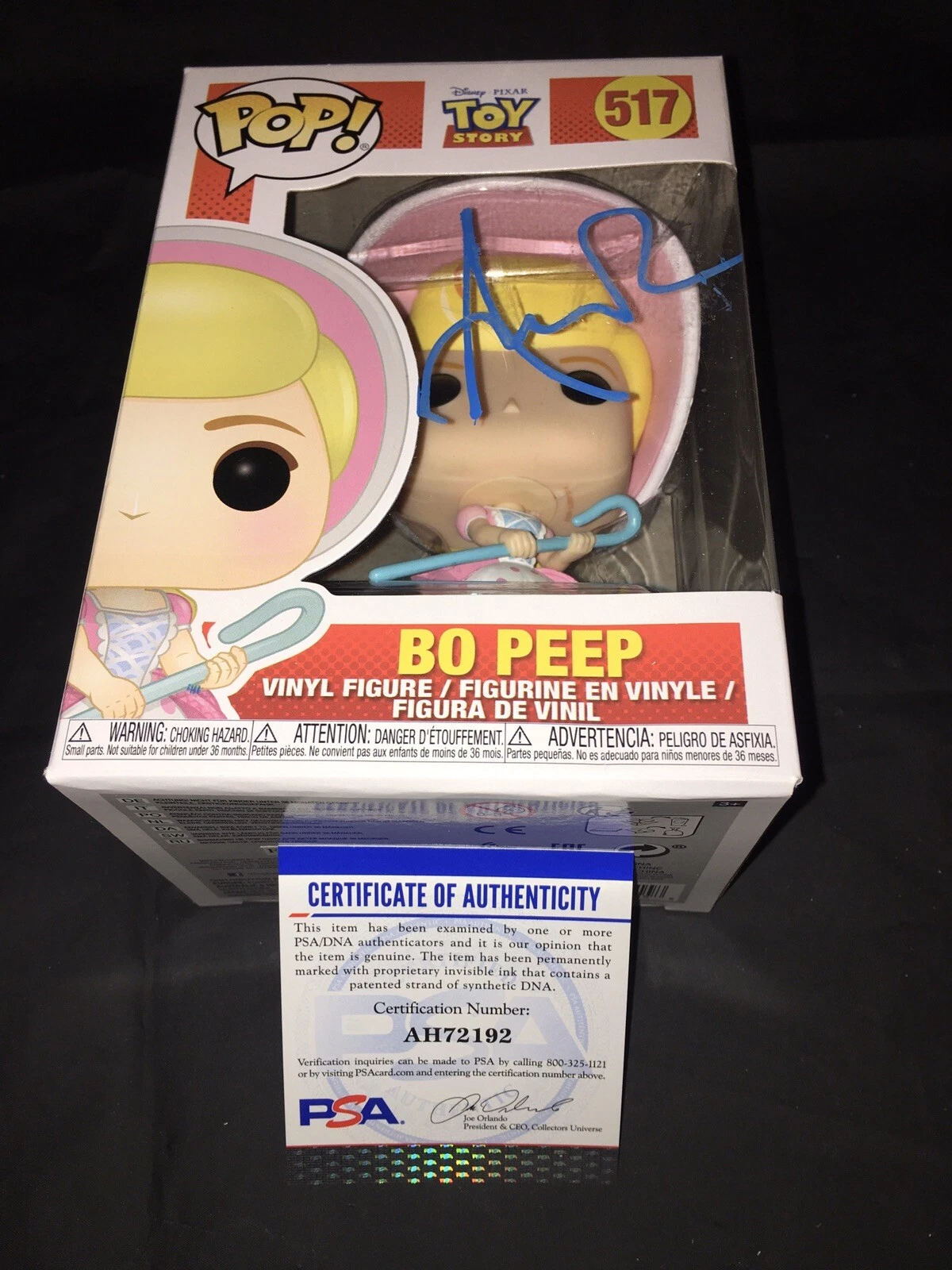Annie Potts Signed Bo Peep Funko Pop Toy Story 4 Hollywood Star PSA/DNA #2
