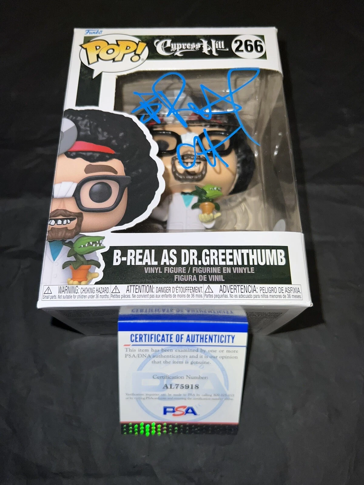 B Real Signed Official Cypress Hill Funko Pop Figure Dr Greenthumb PSA/DNA #5