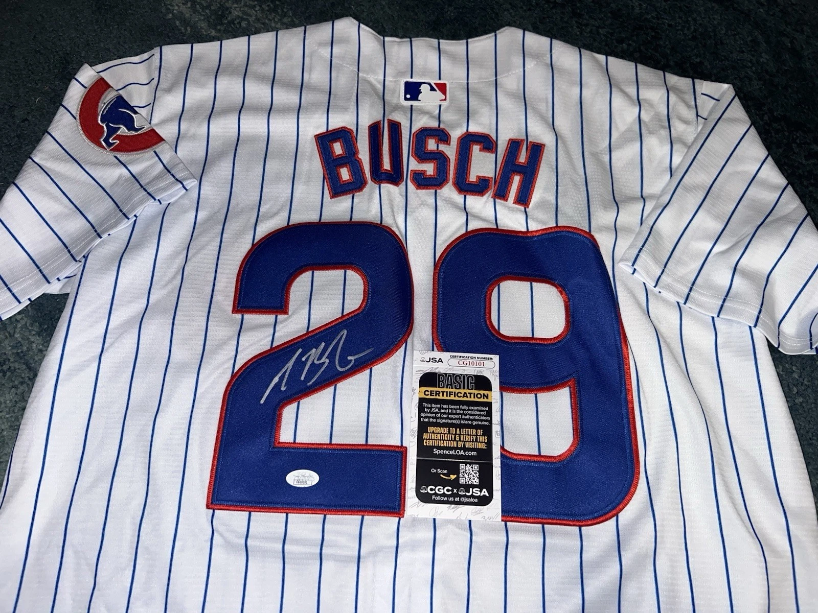 Michael Busch Signed Chicago Cubs Jersey Superstar Slugger JSA Auth