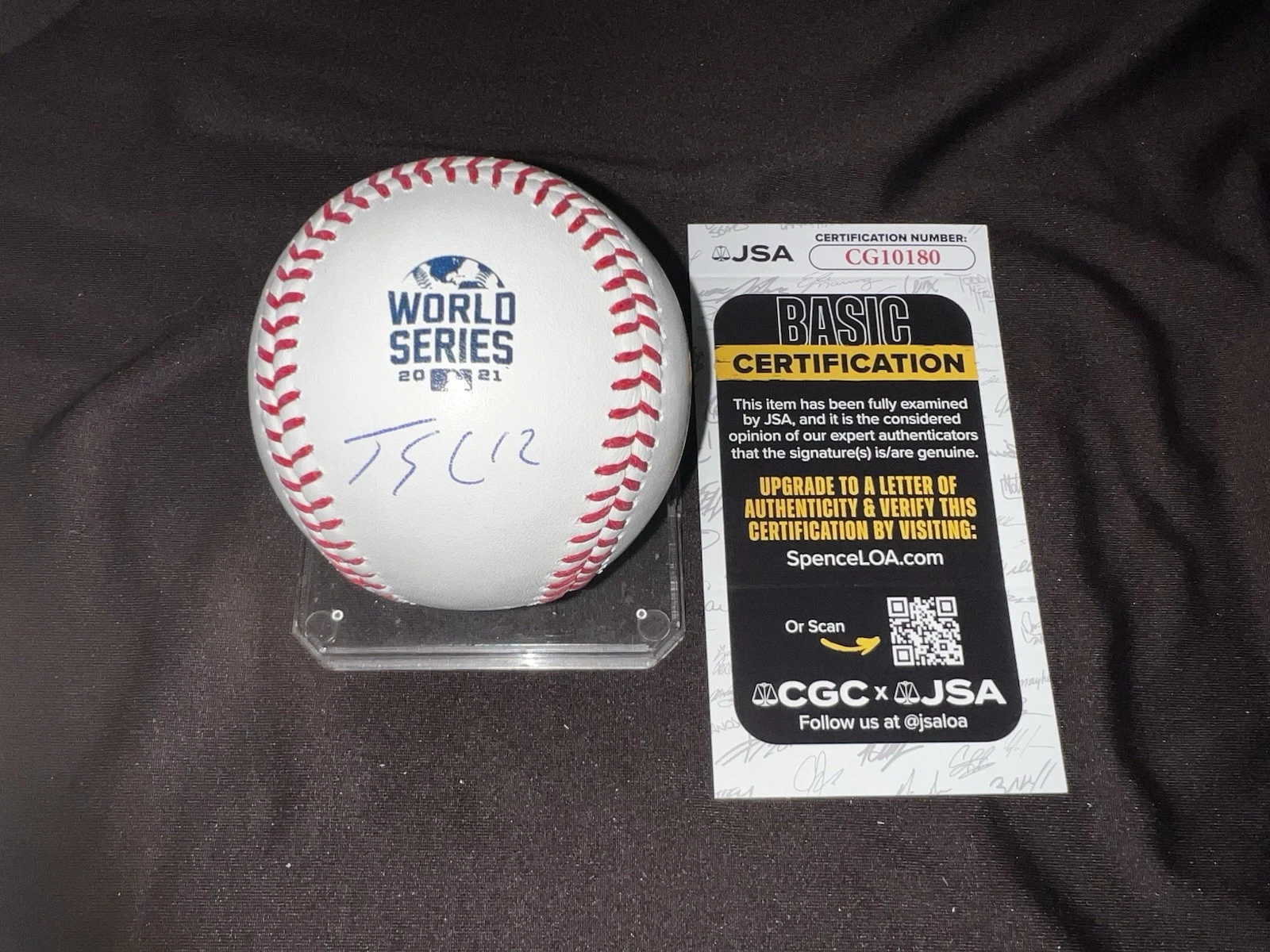 Jorge Soler Signed Official 2021 World Series Baseball MVP ATL Braves JSA Auth