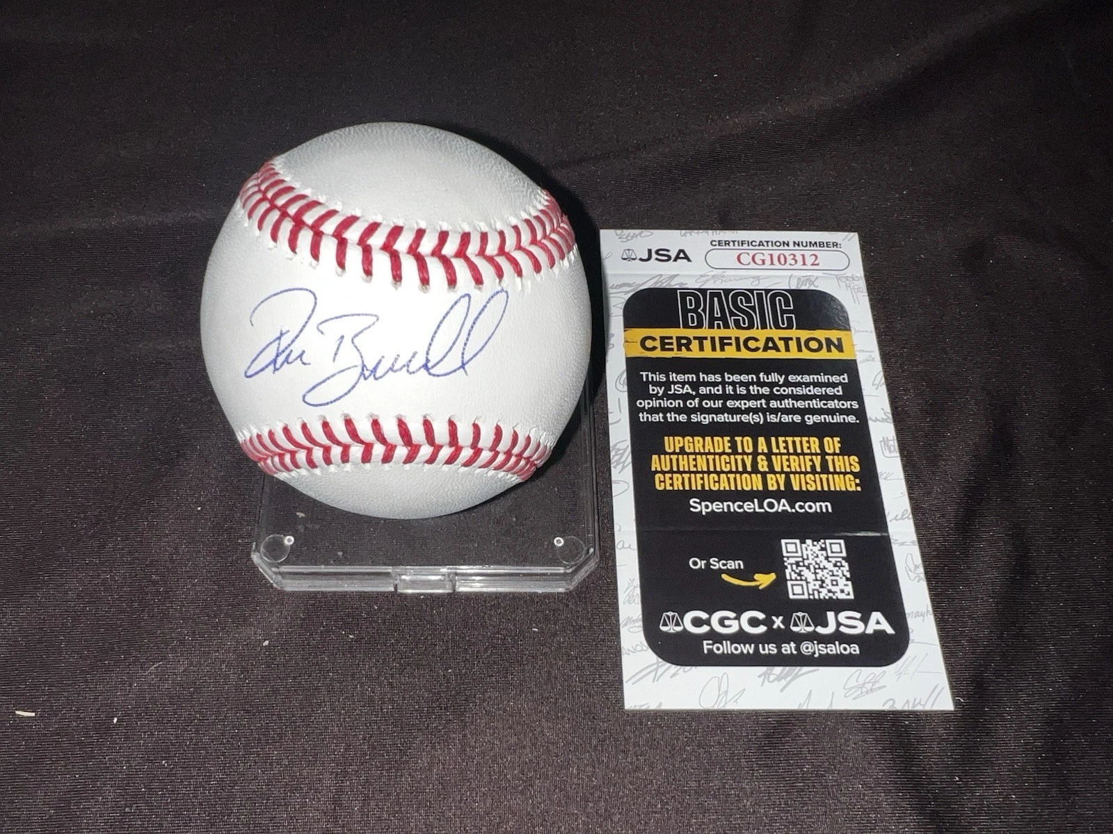 Pat Burrell Signed Official Major League Baseball San Fran Giants JSA Auth