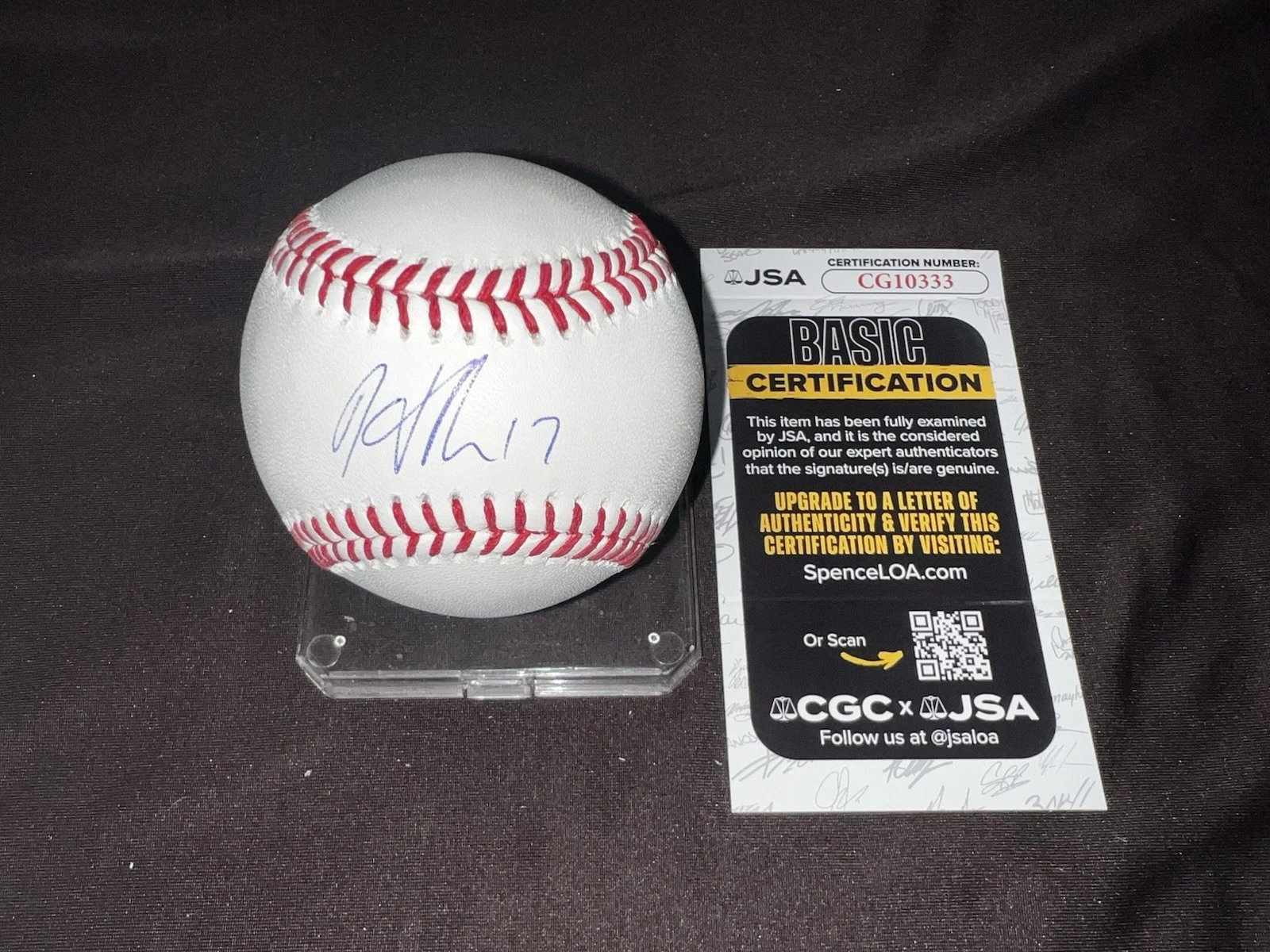 Heliot Ramos Signed Official Major League Baseball San Fran Giants JSA Auth