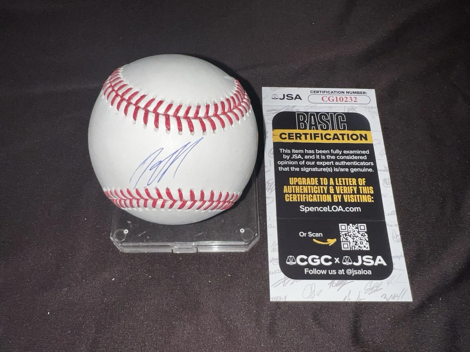 Heliot Ramos Signed Official Major League Baseball San Fran Giants JSA Auth #3