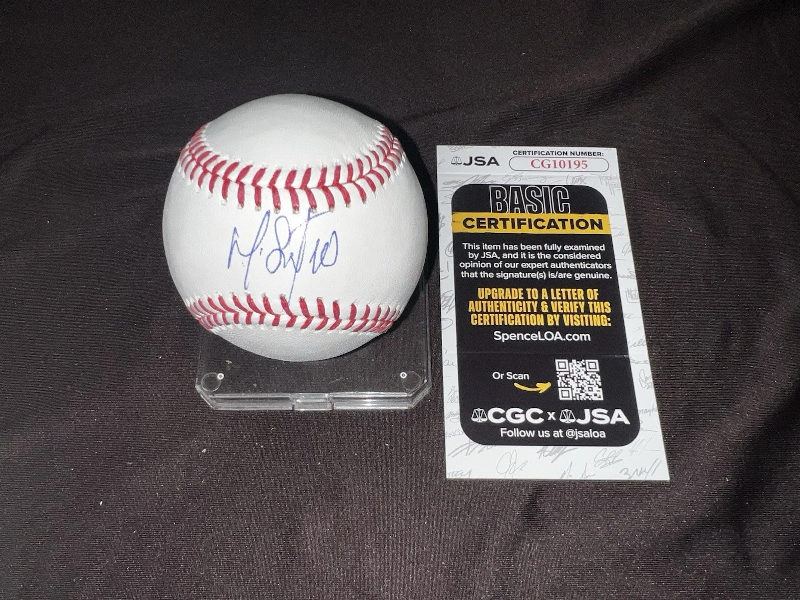 Marco Scutaro Signed Official Major League Baseball San Fran Giants JSA Auth