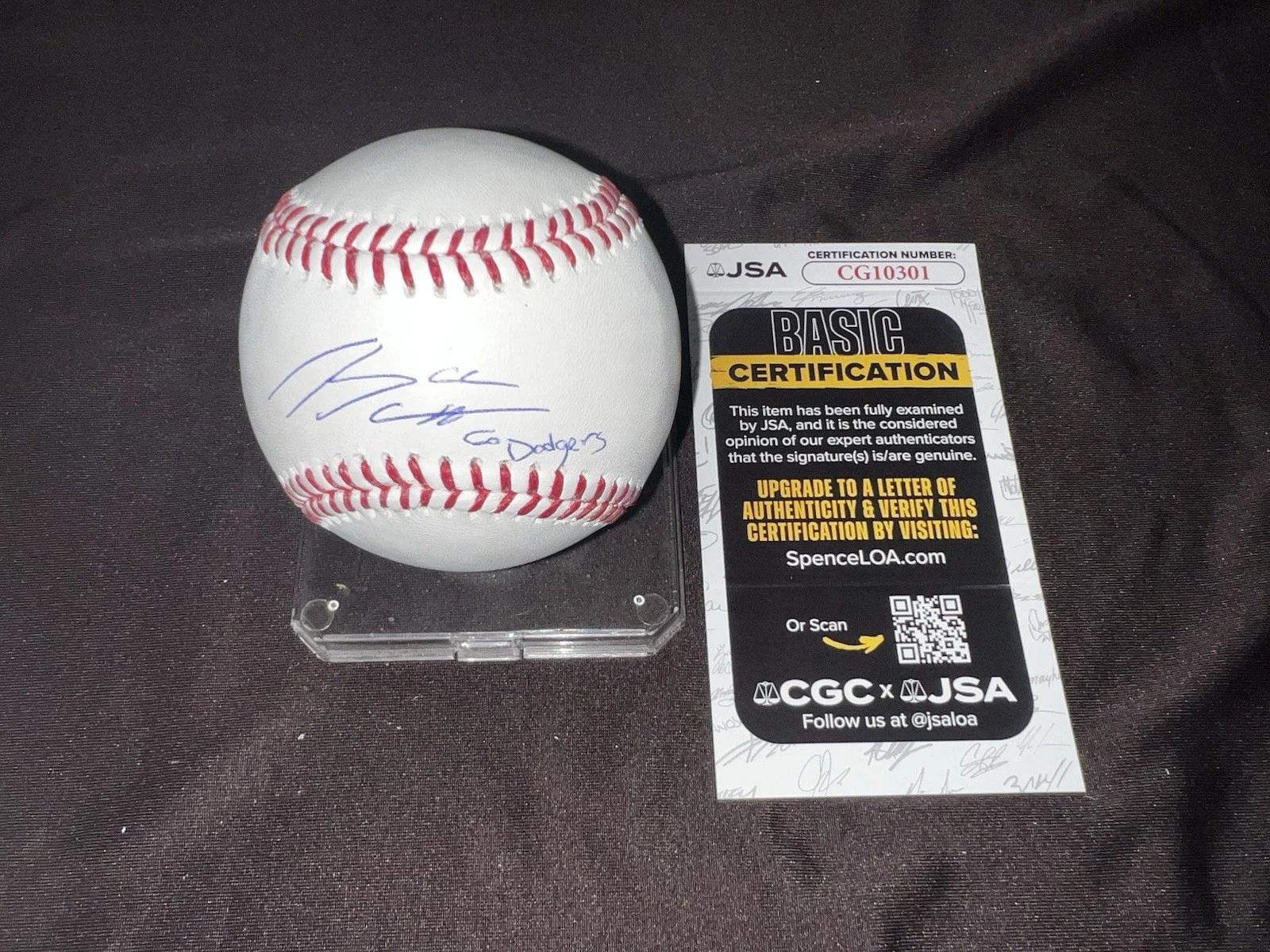 Tanner Scott Signed Official Major League Baseball Los Angeles Dodgers JSA Auth