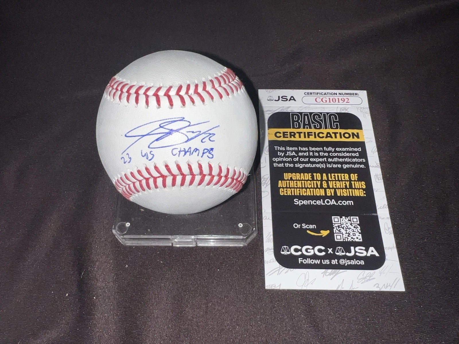 Jon Gray Signed Official Major League Baseball Texas Rangers Ace JSA Auth