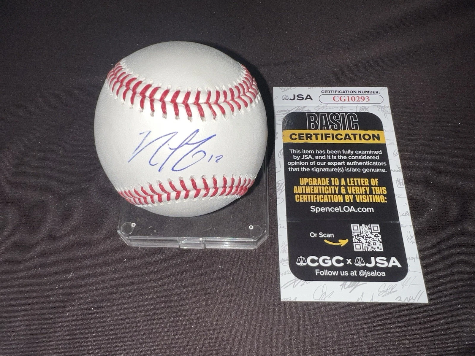 Nick Loftin Signed Official Major League Baseball Kansas City Royals JSA Auth