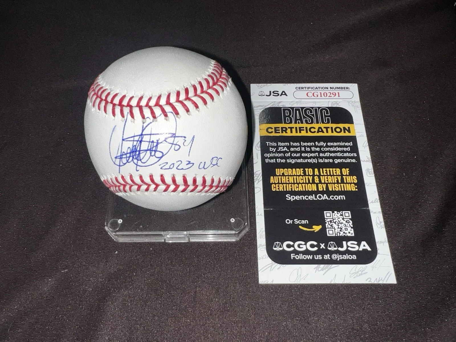 Martin Perez Signed Official Major League Baseball Texas Rangers Ace JSA Auth