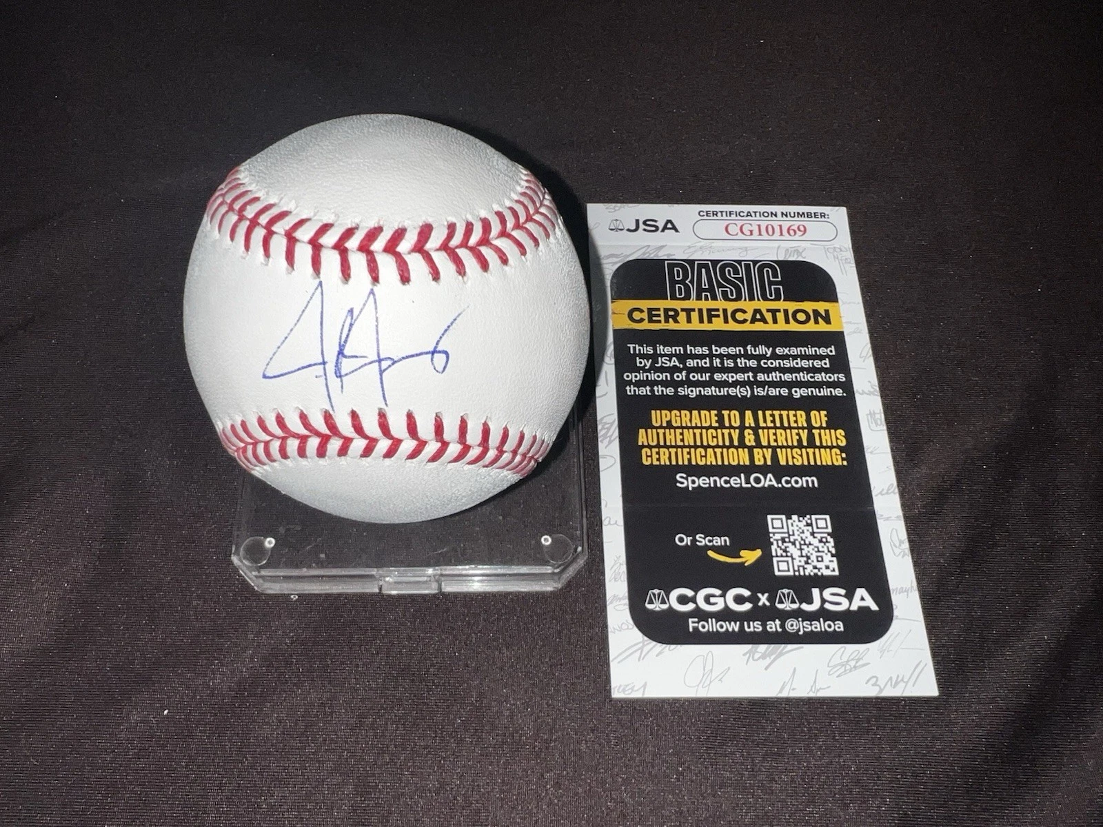 Josh Jung Signed Official Major League Baseball Texas Rangers JSA Auth