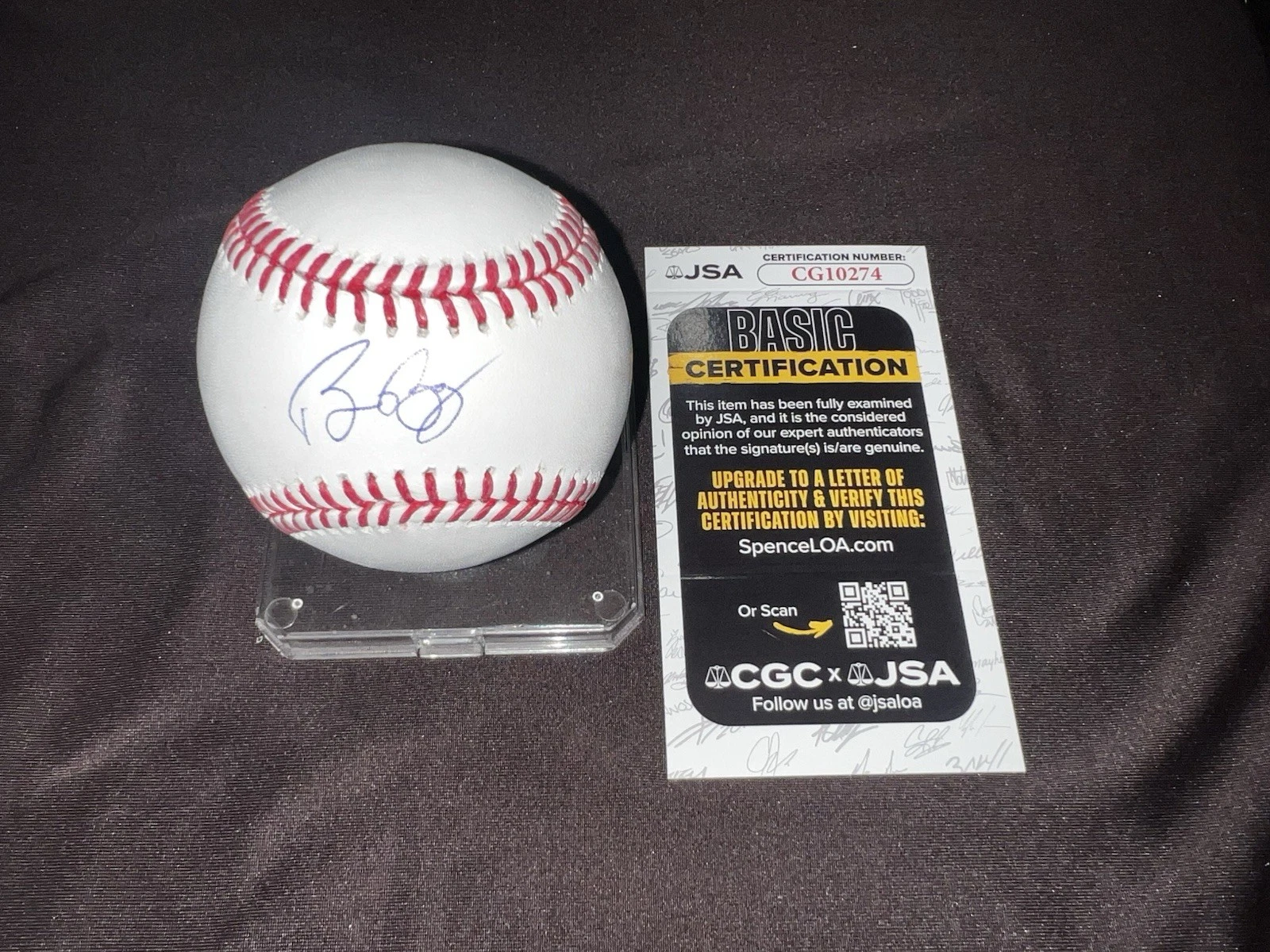 Bruce Bochy Signed Official Major League Baseball Texas Rangers Skip JSA Auth