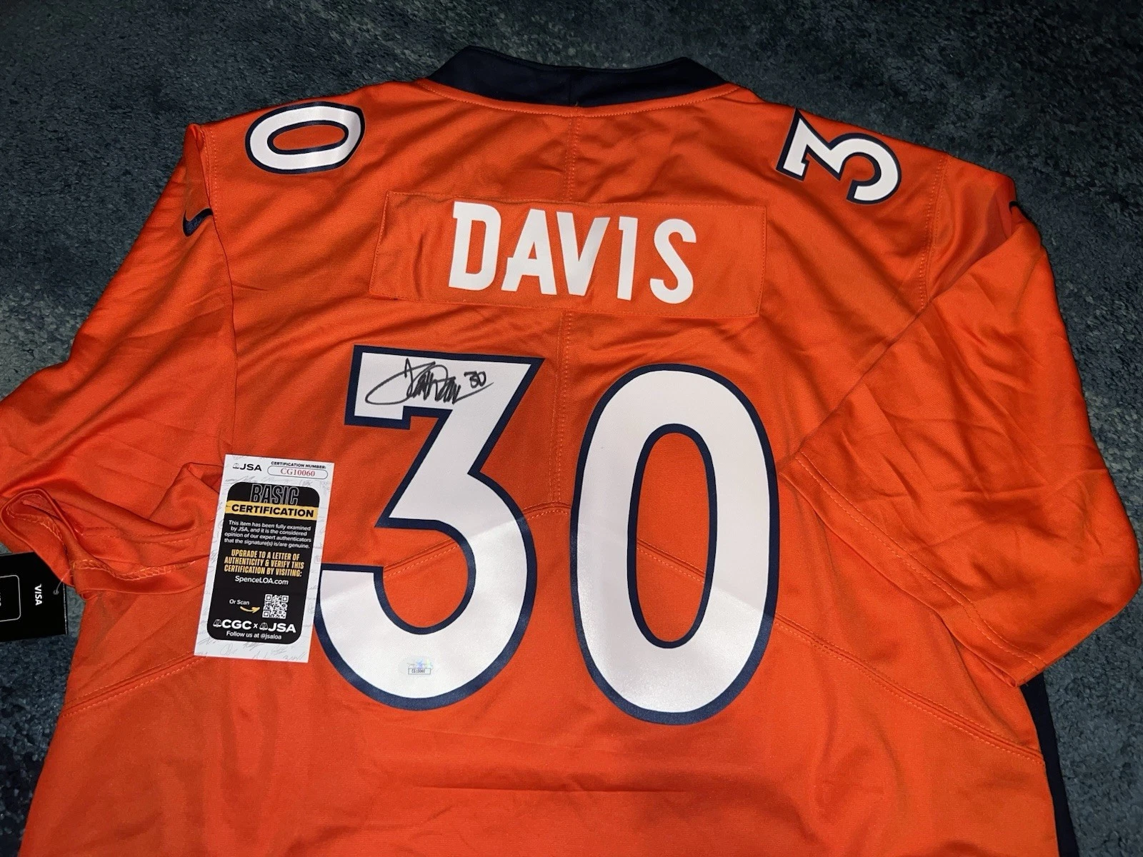 Terrell Davis Signed Denver Broncos Jersey HOF Legend Superstar JSA Auth