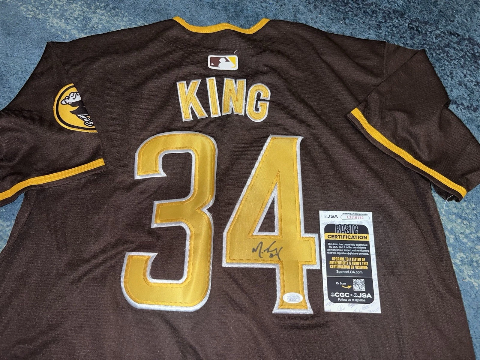 Michael King Signed San Diego Padres Jersey All Star Ace JSA Auth #2