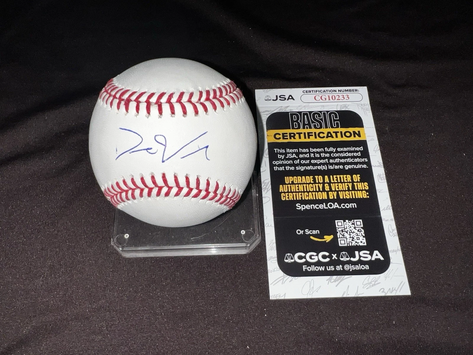 Jordan Wicks Signed Official Major League Baseball Chicago Cubs JSA Auth