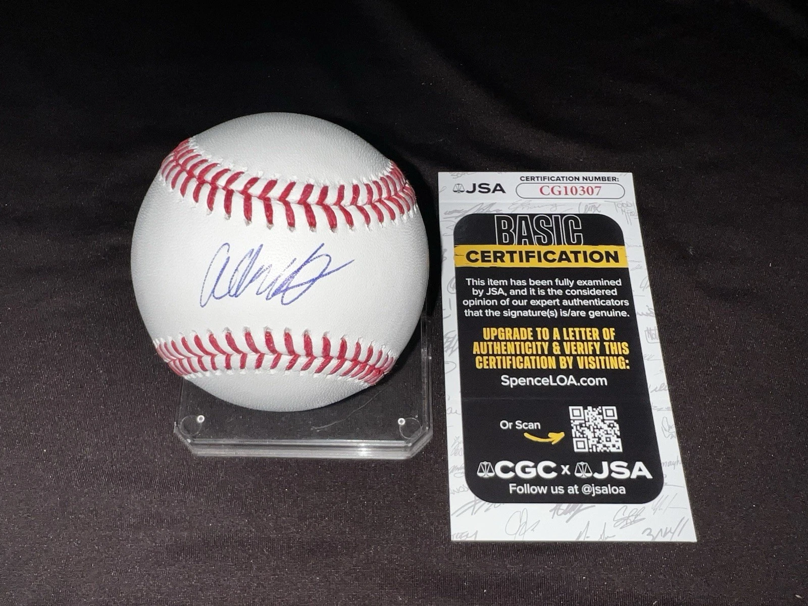 Aiva Arquette Signed Official Major League Baseball Miami Marlins JSA Auth