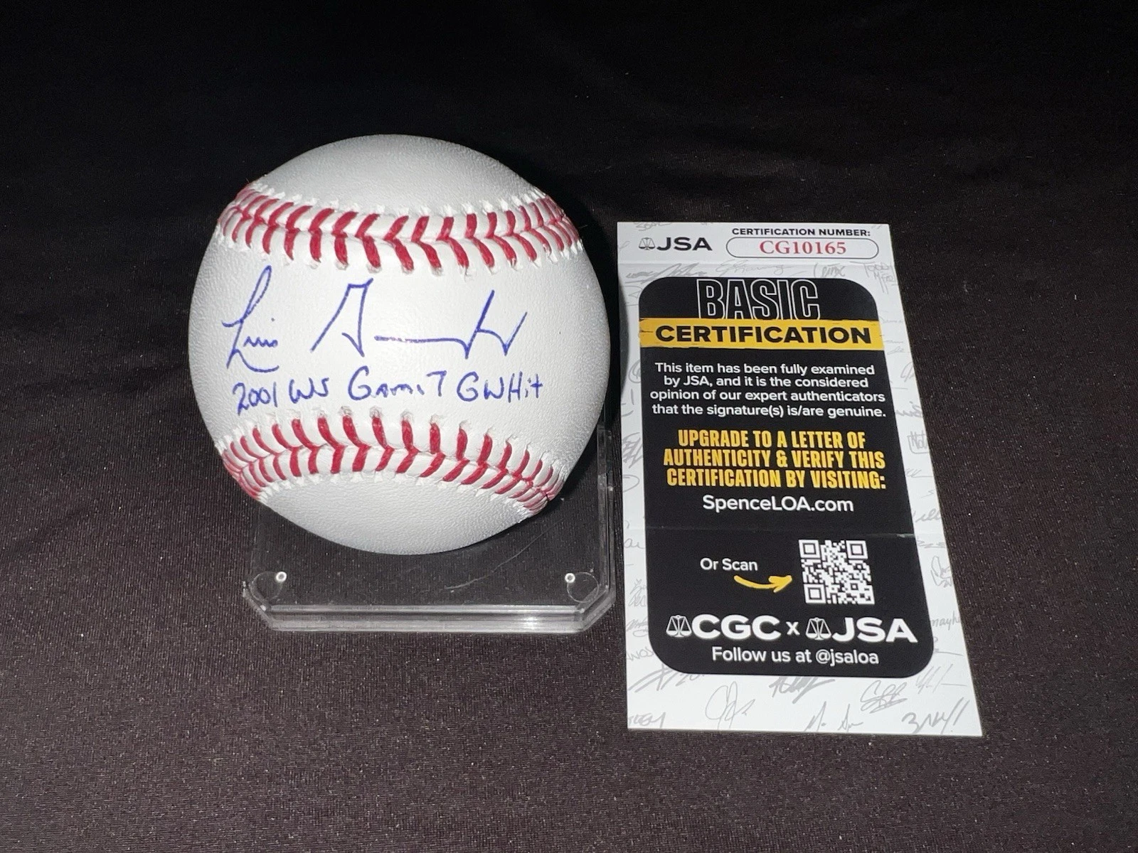 Luis Gonzalez Signed Official Major League Baseball Arizona Dbacks JSA Auth