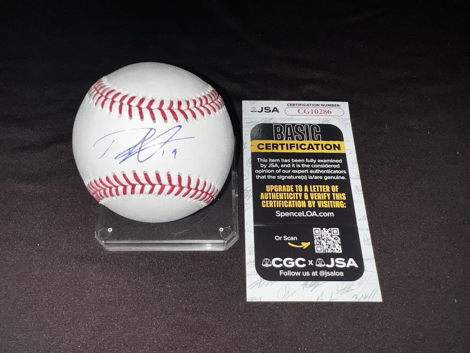 Ryne Nelson Signed Official Major League Baseball Arizona Dbacks JSA Auth