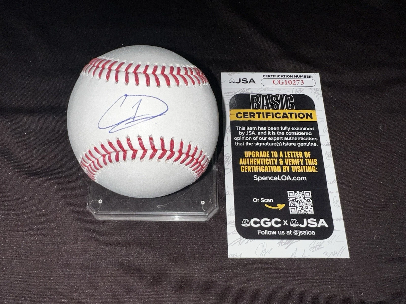 Caden Dana Signed Official Major League Baseball LA Angels JSA Auth