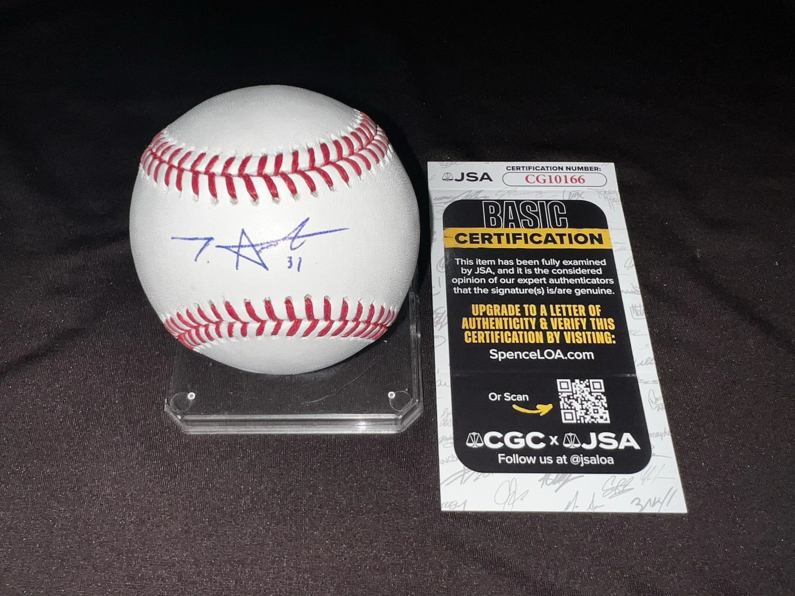 Tyler Anderson Signed Official Major League Baseball LA Angels JSA Auth