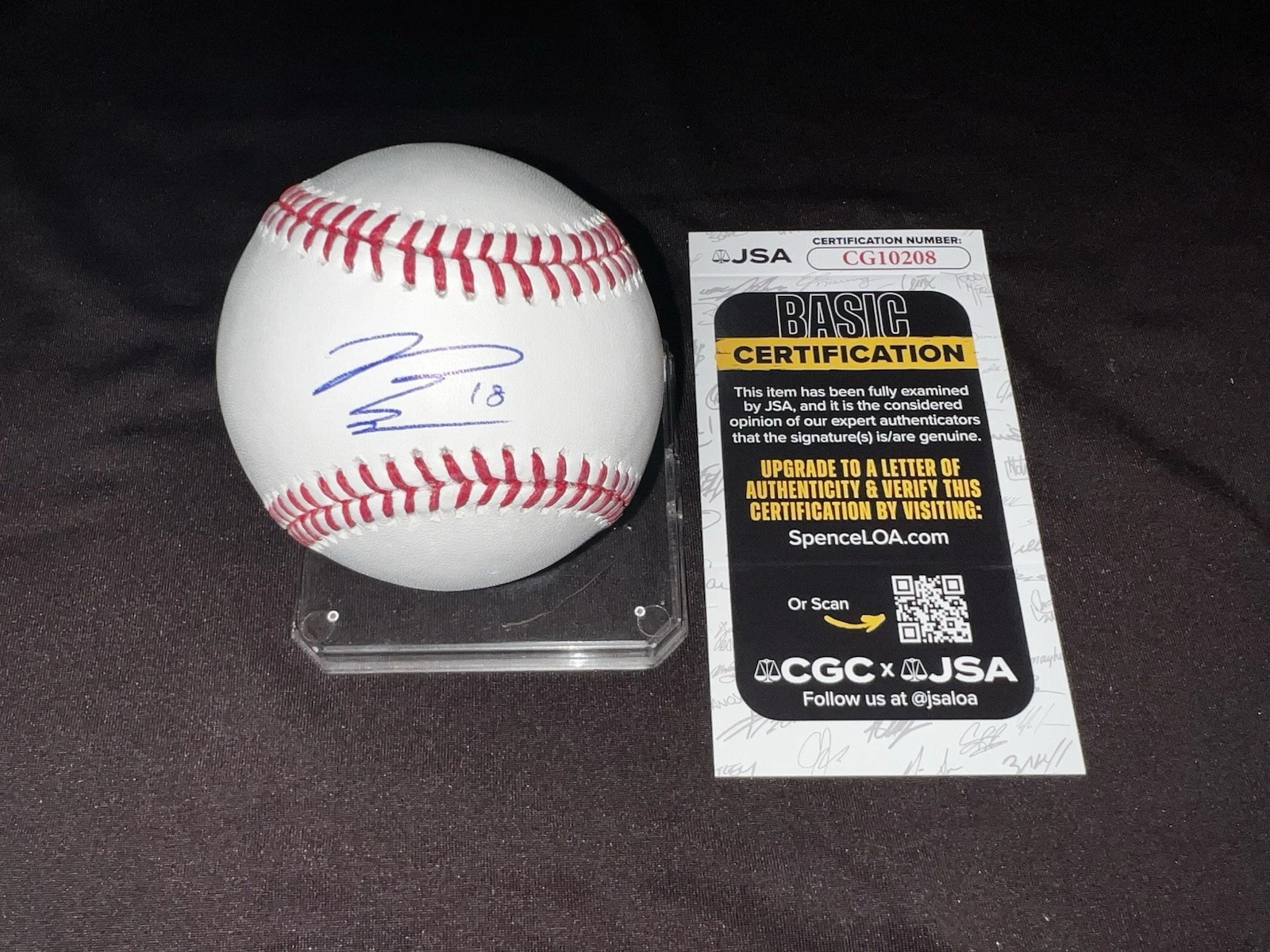 Nolan Schanuel Signed Official Major League Baseball LA Angels JSA Auth