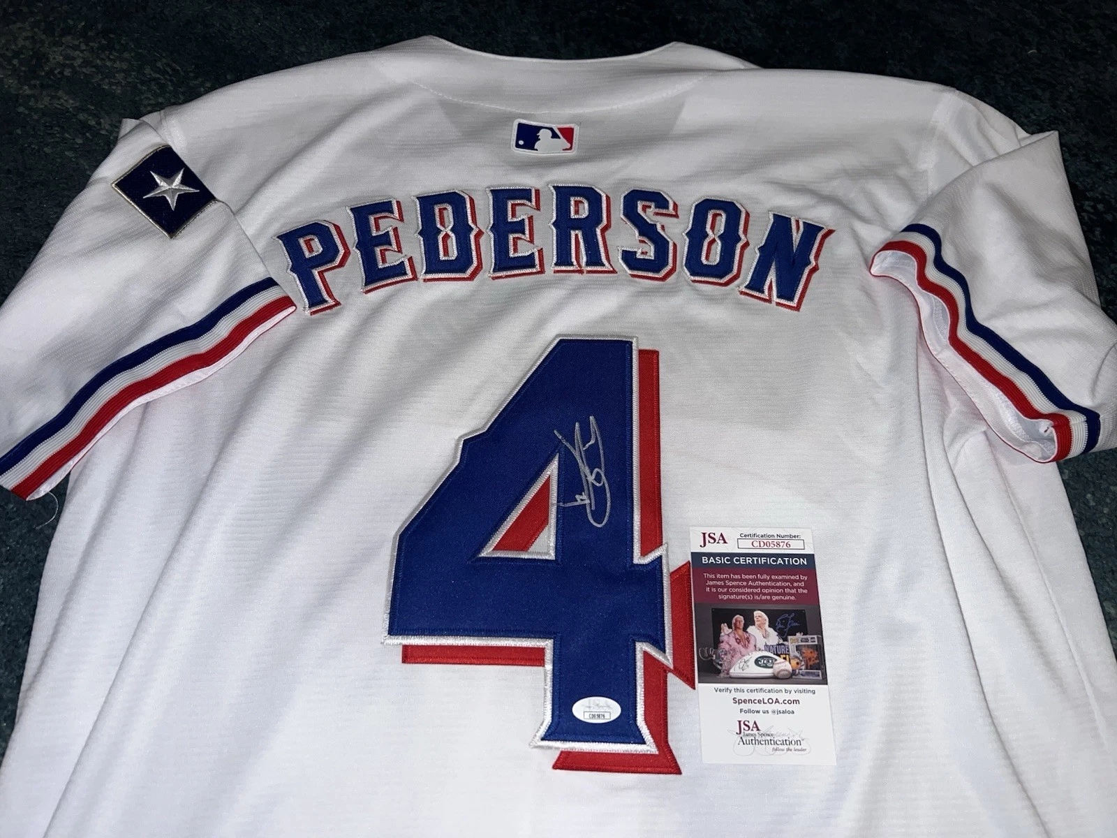 Joc Pederson Signed Texas Rangers Jersey All Star Slugger JSA Auth