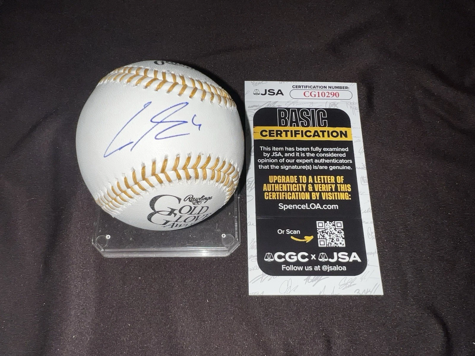 Lawrence Butler Signed Official Gold Glove Baseball Athletics Star JSA Auth