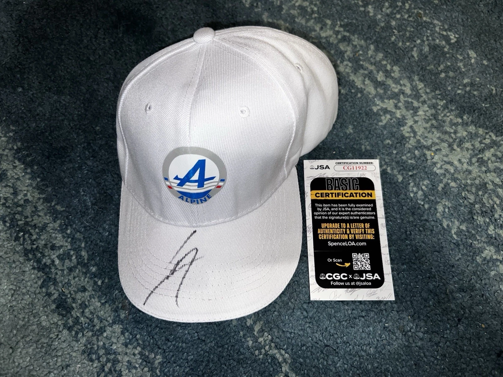 Pierre Gasly Signed Formula 1 Alpine Racing Hat #10 Legend Superstar JSA Auth