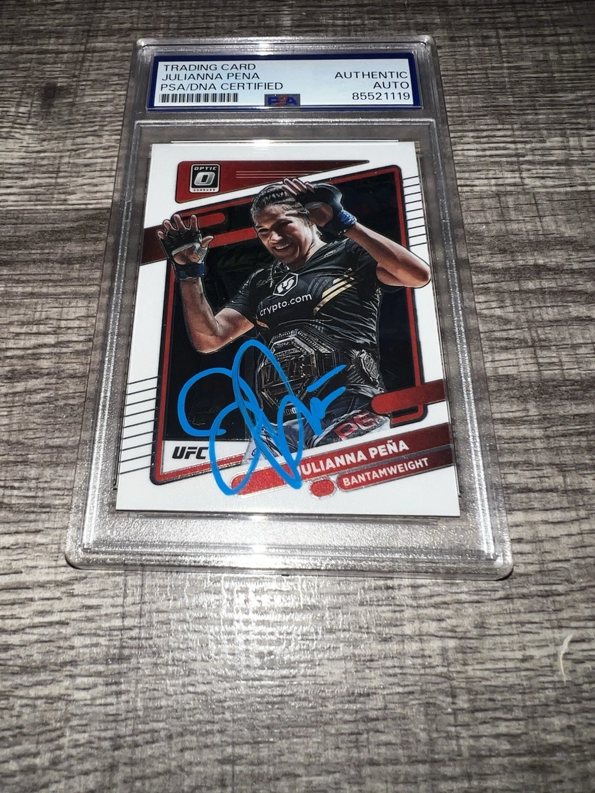 Julianna Pena Signed 2022 Panini Donruss Optic UFC Trading Card PSA/DNA