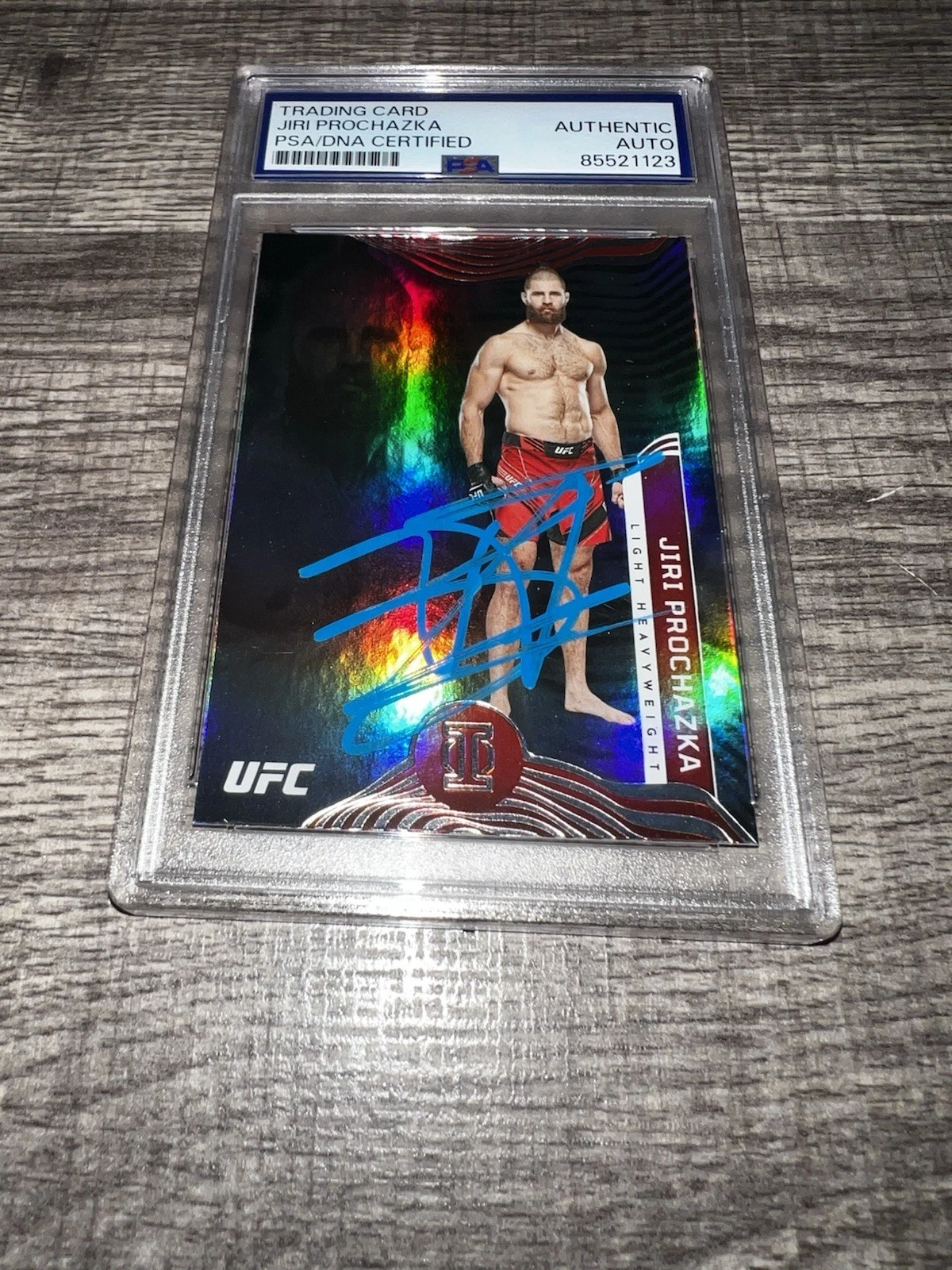 Jiri Prochazka Signed 2022 Panini Chronicles Illusions UFC Trading Card PSA/DNA