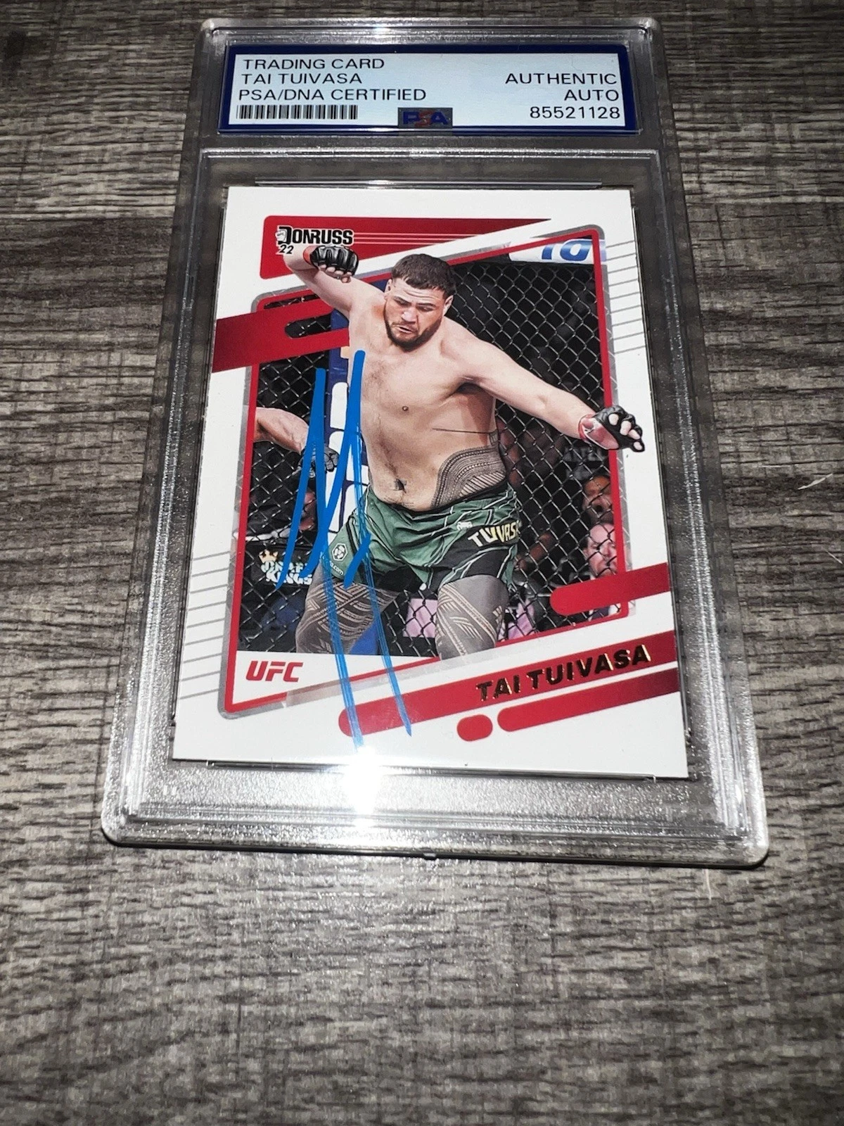 Tai Tuivasa Signed 2022 Panini Donruss UFC Trading Card Legend PSA/DNA