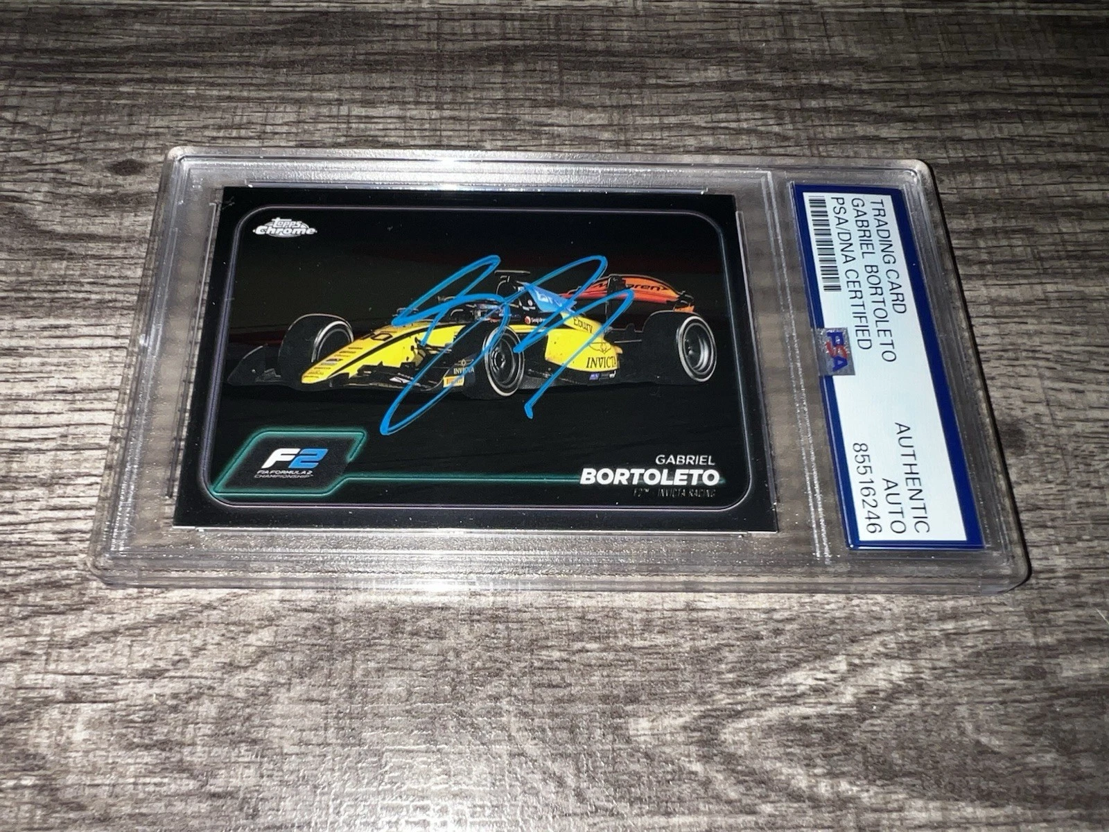 Gabriel Bortoleto Signed 2024 Topps Chrome Trading Card #100 F1 Rookie PSA/DNA