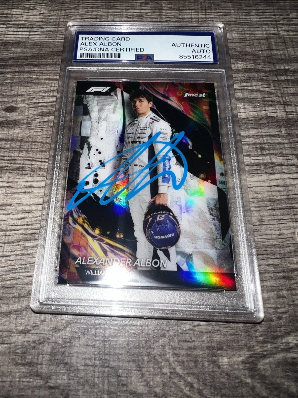 Alex Albon Signed 2024 Topps Finest Trading Card #119 F1 Williams PSA/DNA