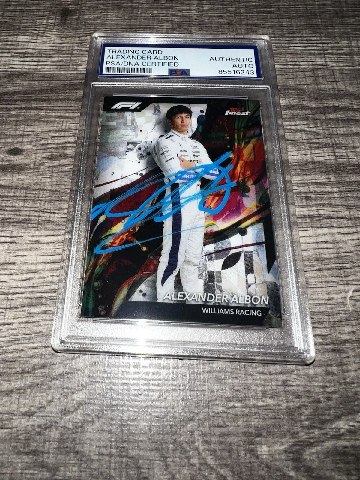 Alex Albon Signed 2024 Topps Finest Trading Card #19 F1 Williams PSA/DNA